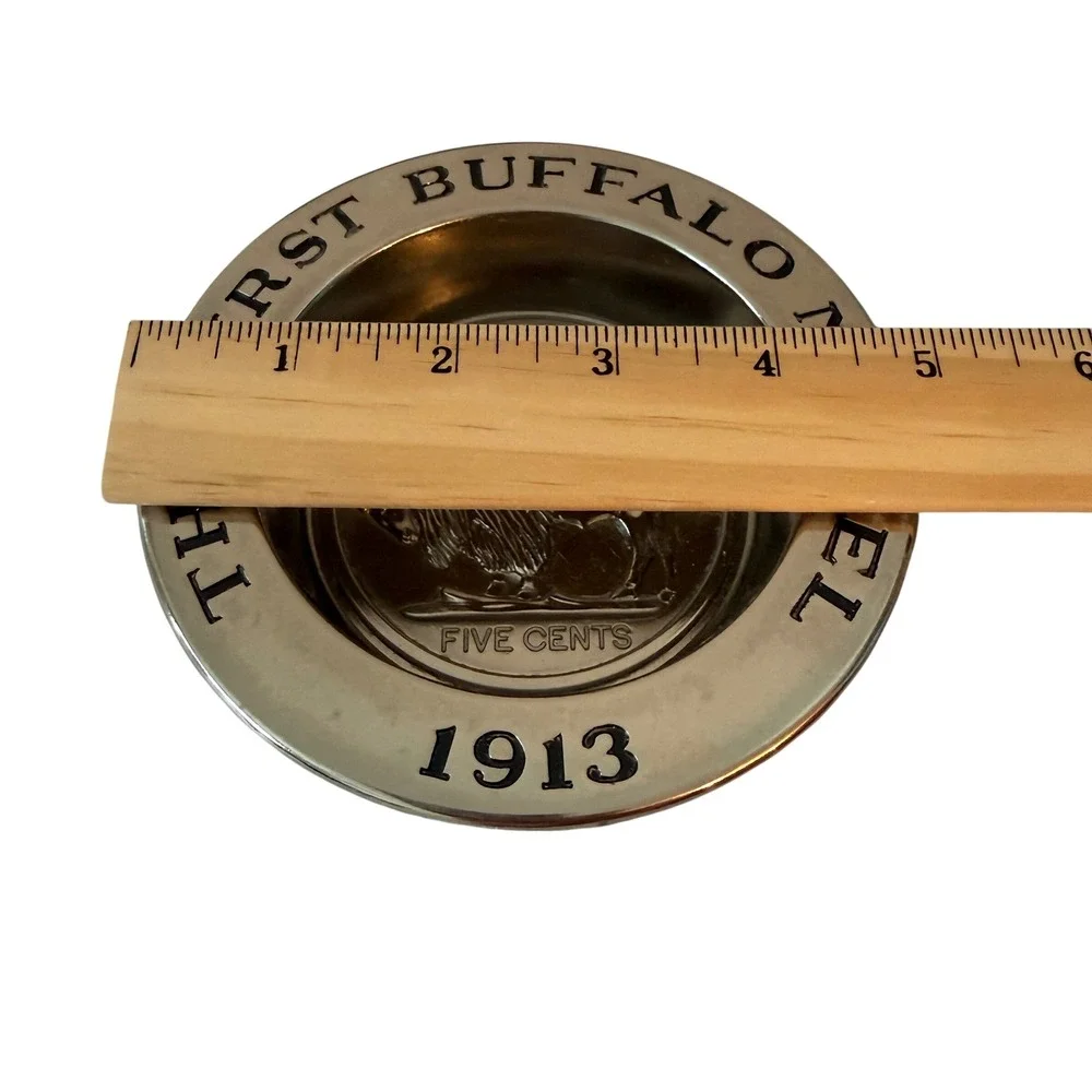 Vintage Buffalo Nickel Soap Dish 1913 Design w/ Unused Soap‎ James E Fraser Box
